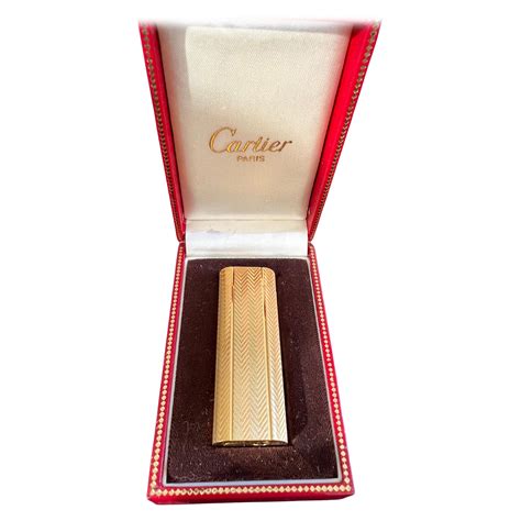 gold lighter cartier|must de cartier lighter.